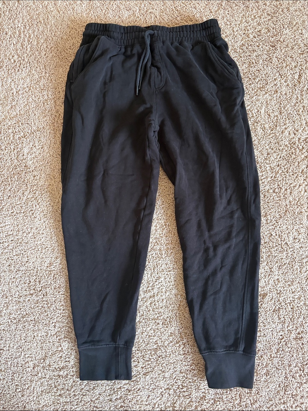 Quince Black Drawstring Joggers